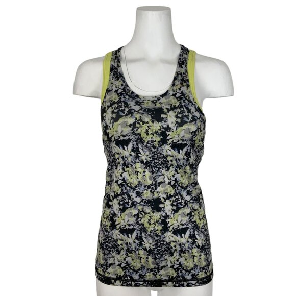 lululemon athletica Tops - Lululemon Inspiration Tank Top 6 Crosscourt Petal Black Clarity Yellow Yoga